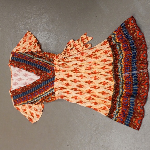 Super Cute Boho V Neck Wrap Dress - Picture 1 of 11